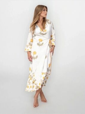 NIBI-MTK Rhode Wrap Dress Marigold XS/S NWT